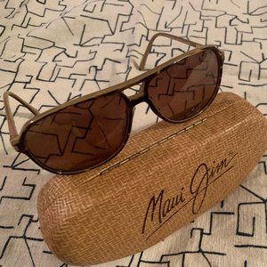 Maui Jim Retro Aviator Sunglasses - Tortoise Color
